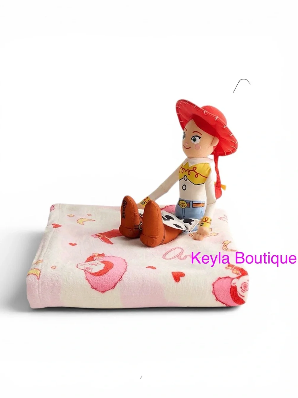 Disney Pixar Toy Story Jessie Buddy Plush and Throw Blanket 50x60in Set 2pk. New